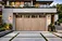 Wood-grain glazed garage door